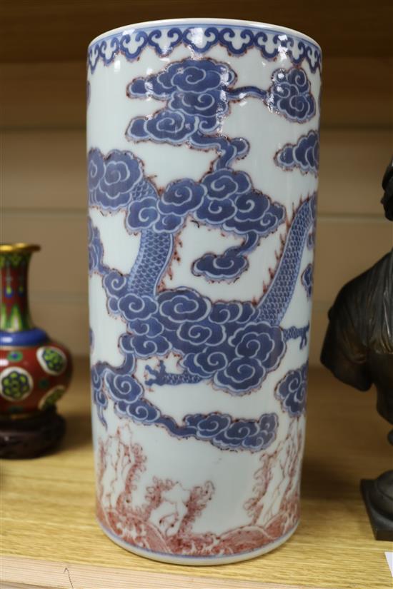 A Chinese sleeve vase height 26cm